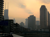 Late afternoon on the Bund in Shanghai...