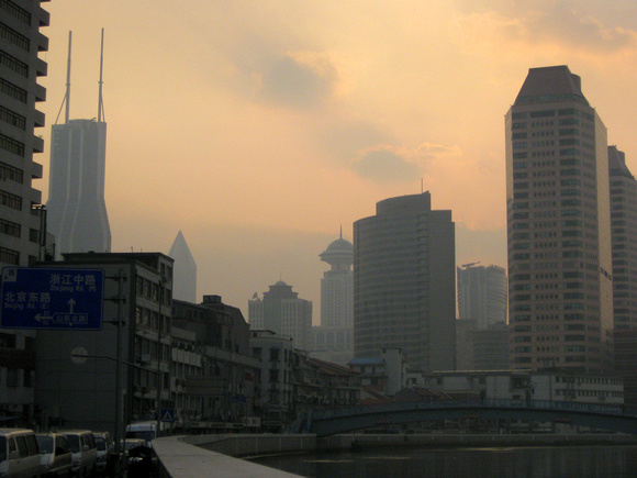 Late afternoon on the Bund in Shanghai...