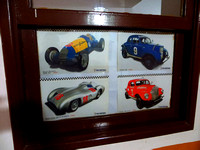 Our  rustic hotel in Icho Cruz featured this window  covered with brewer's posters of early Argentinian racing cars.