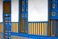 Painted doors and shutters in El Cairo, Cauca Valley