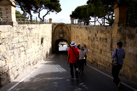 Entering the old city of Mdina through the Greek's  Gate.