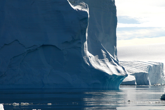 Some of the ice-bergs are  really impressive  at close quarters.