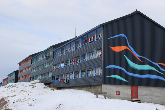 Inuit apartment blocks.