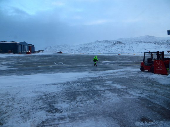 ...and  even colder  at  Ilulissat airport.