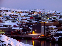 over  the  town of Ilulissat.....