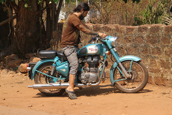 Royal Enfield Bullets were thick on the ground....