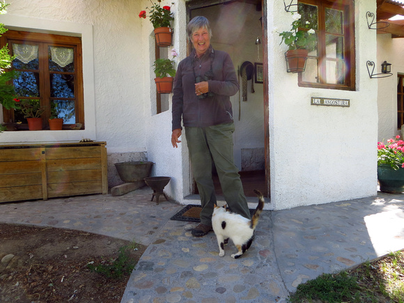 Jane of course loved  the farm cat ....