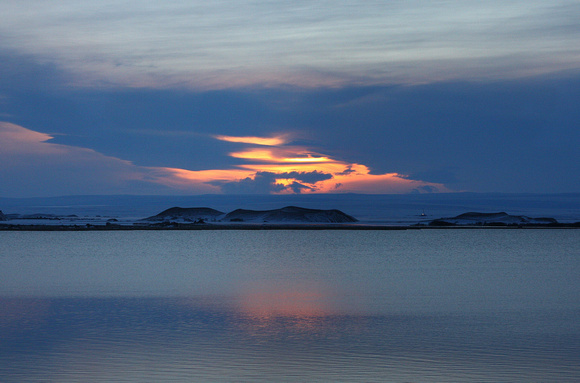 Sunset over  Myvatn