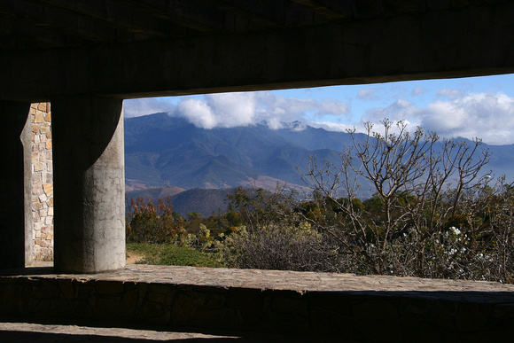 View form the visitor's centre at Monte Alban
