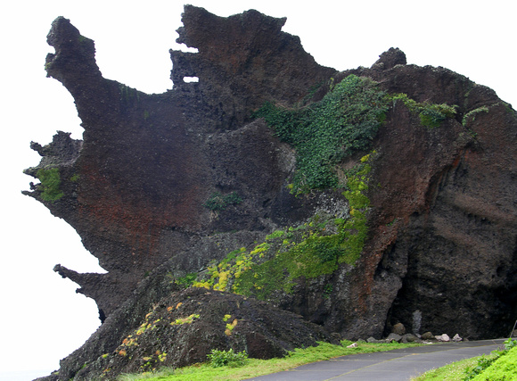 Natural lava sculptures.