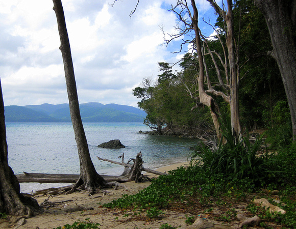 A beach in the south of the main island.