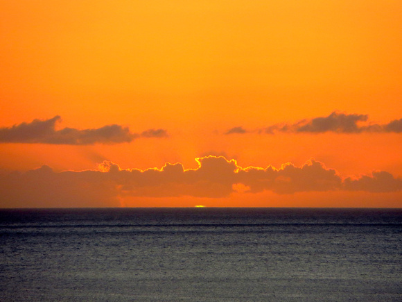 A final sunset on Big Island..the closest we got to a  'green flash'!