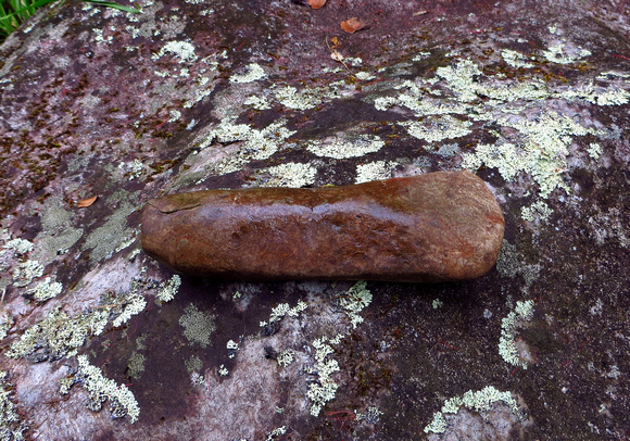 A hand-axe found in one of the streams...presumably dating from the original Polynesian settlement period in the first millenium AD.