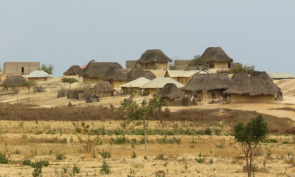 A typical Angolan coastal village.